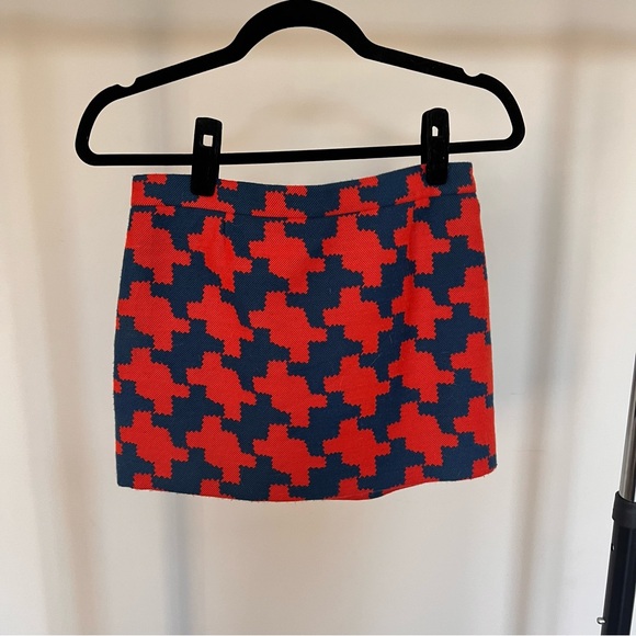 Diane von Furstenberg Houndstooth Wrap Mini Skirt - Picture 2 of 5